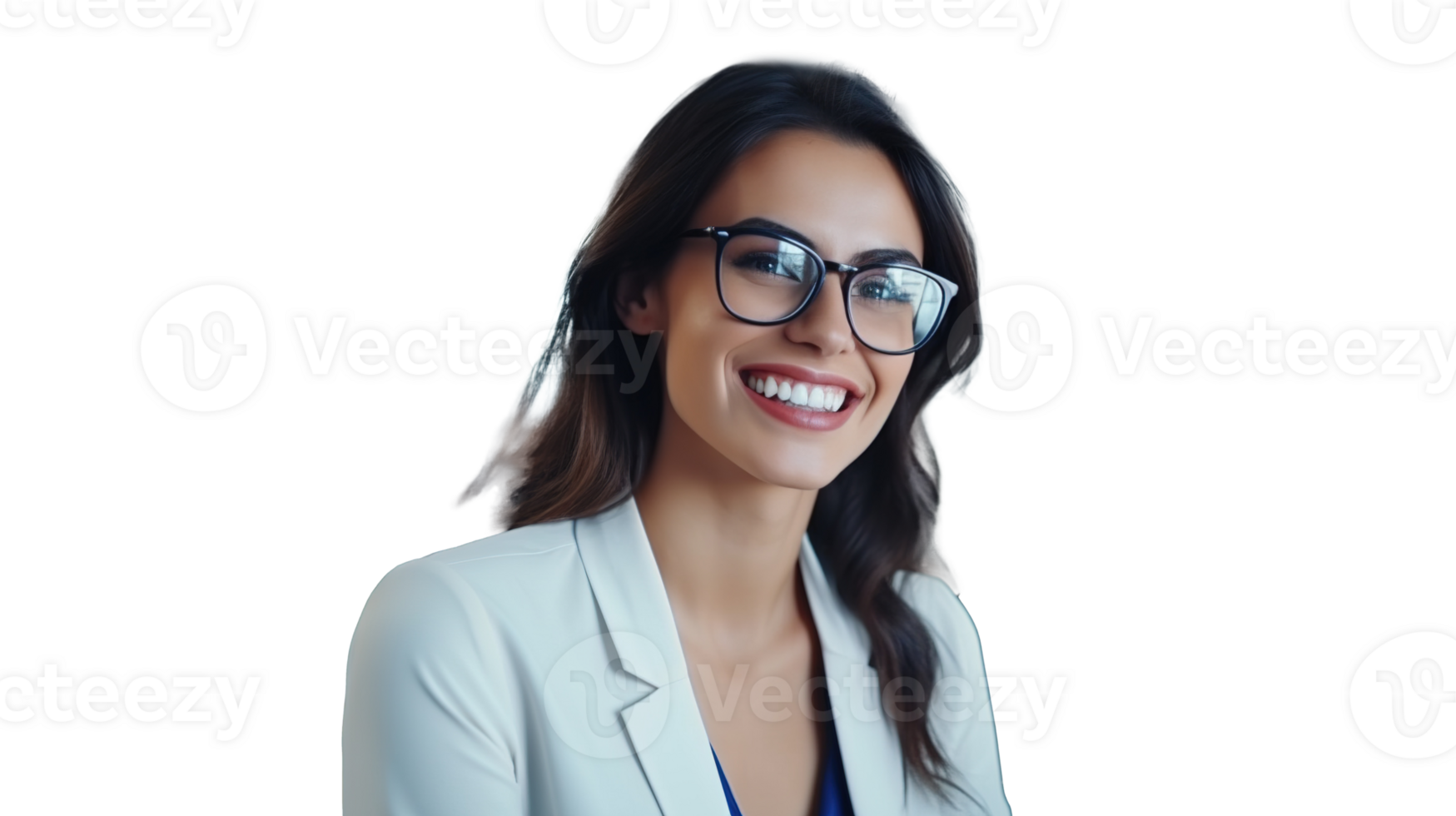 Smiling Confident Businesswoman on Transparent, Professional and Cheerful png