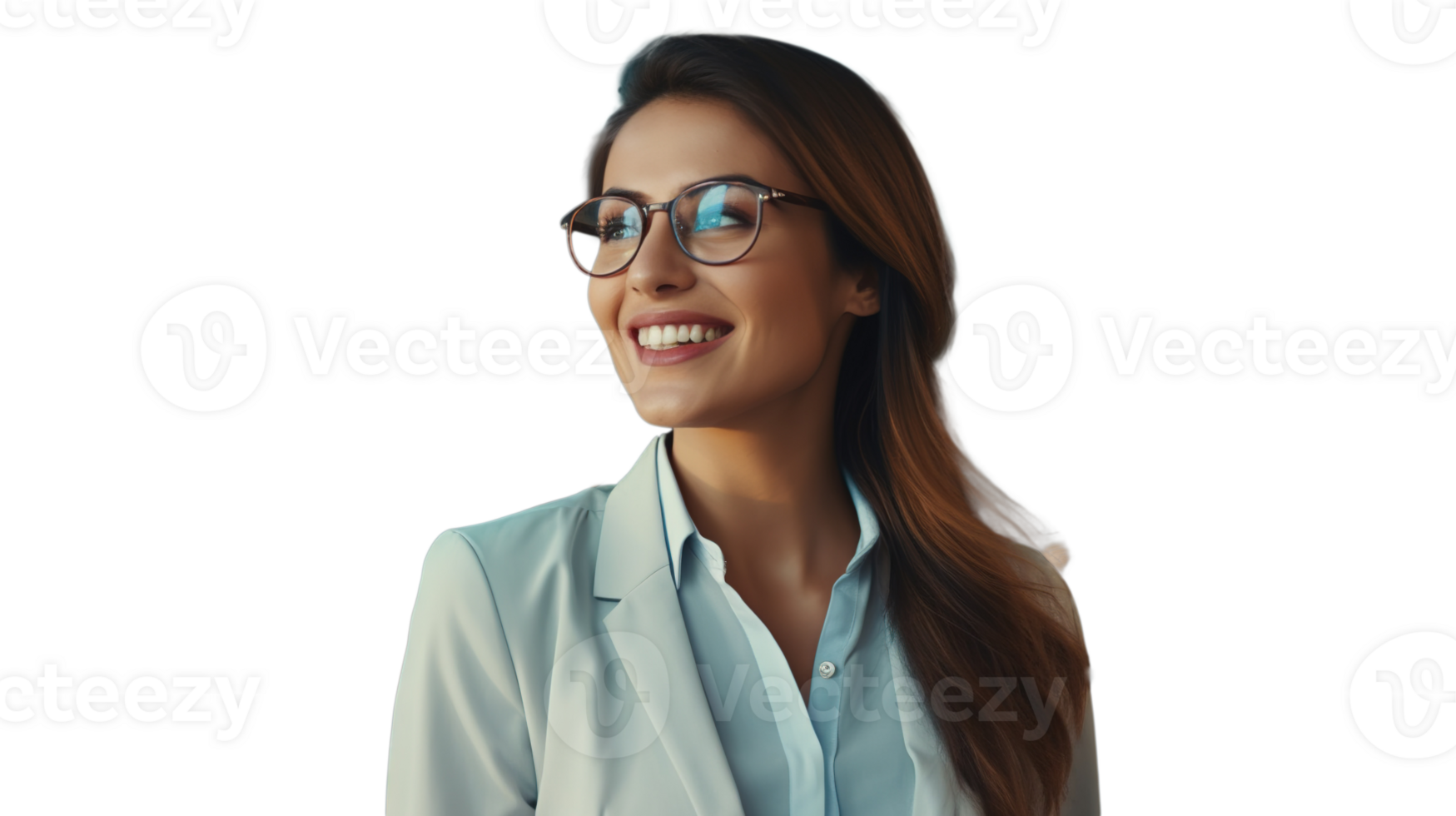 Young Happy Cheerful Professional Businesswoman Isolated on Transparent Background png