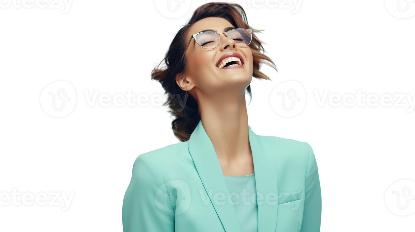 Happy Professional Woman Cheering on Transparent png