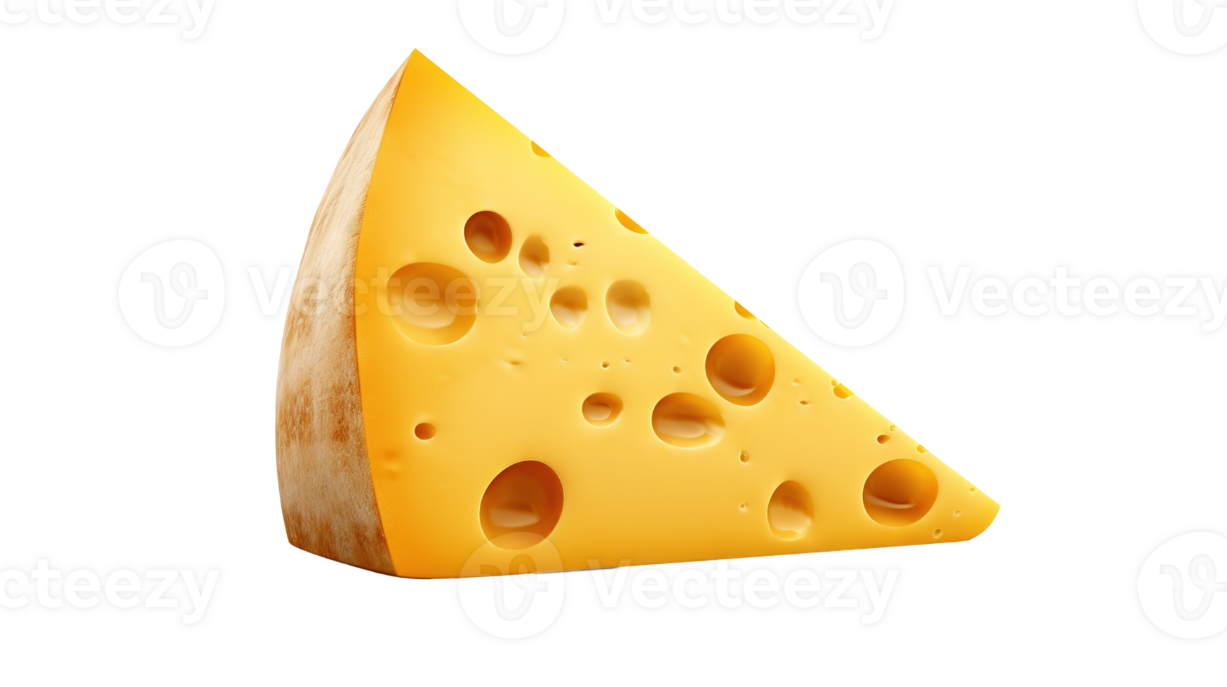 Tasty Cheese Piece on Transparent Background. Food, Milk, Protein png