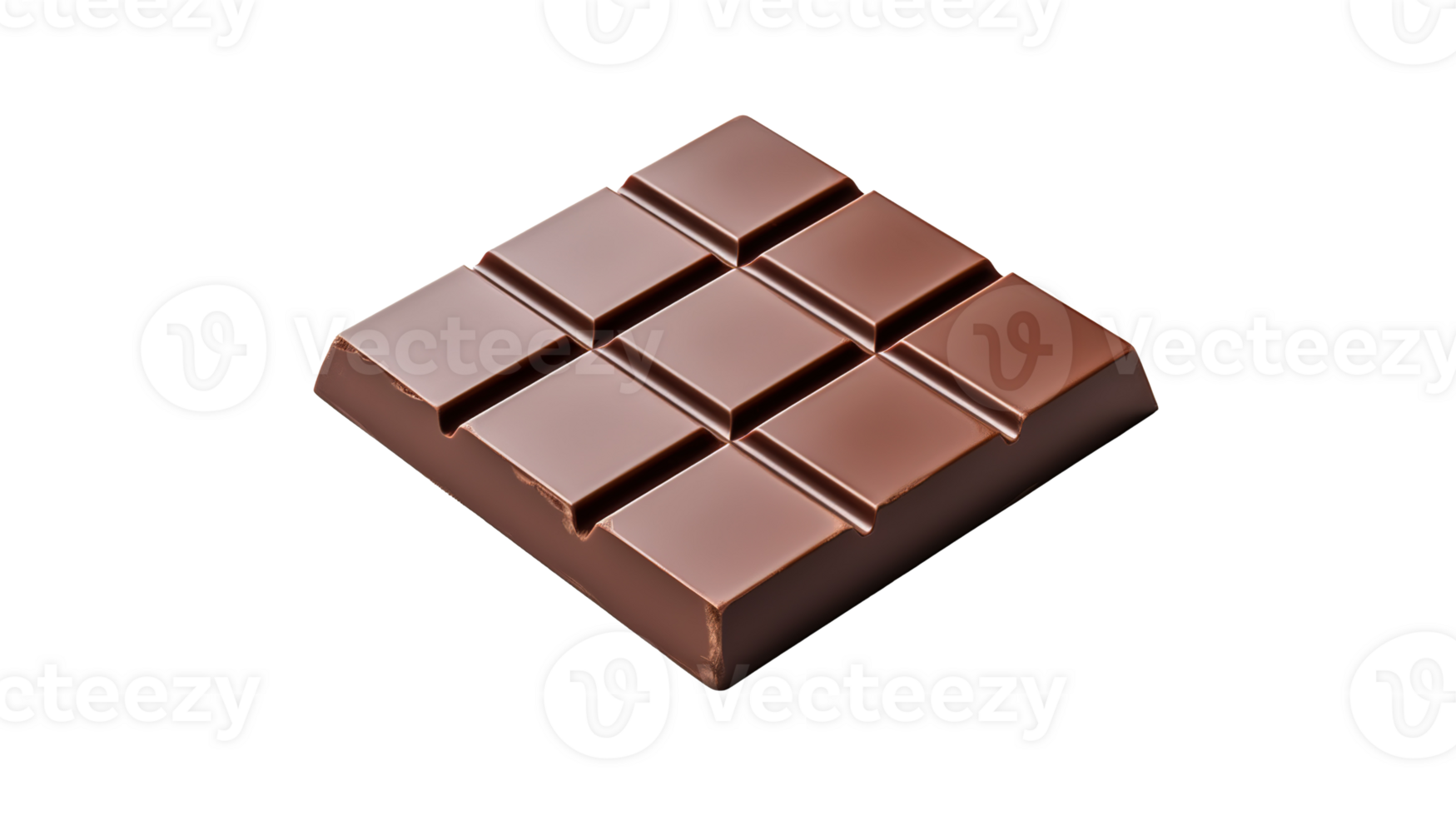Milk Chocolate Bar on Transparent Background. Delicious png