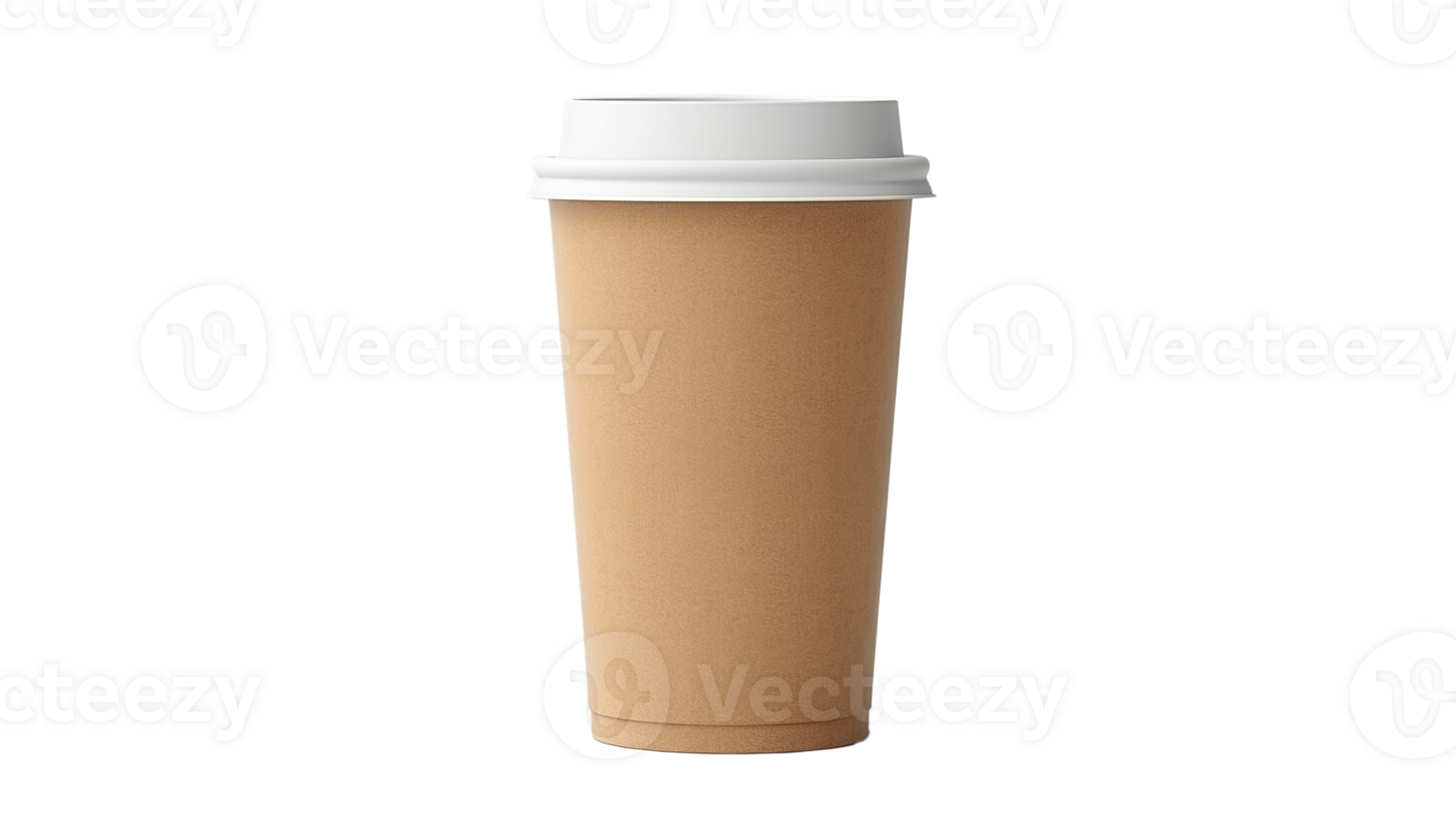 Blank Takeaway Kraft Coffee Cup Isolated Transparent for Design png