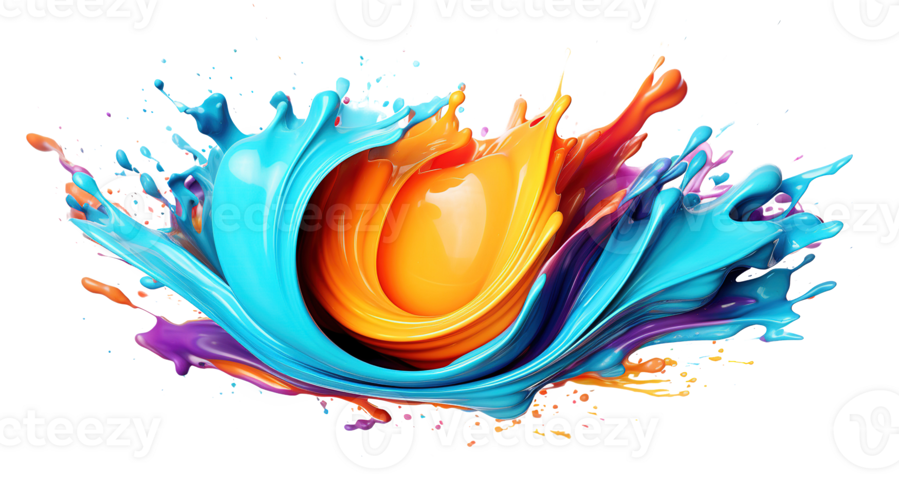 Abstract Circle Liquid Motion Flow. Curved Wave Colorful Pattern with Paint on Transparent png