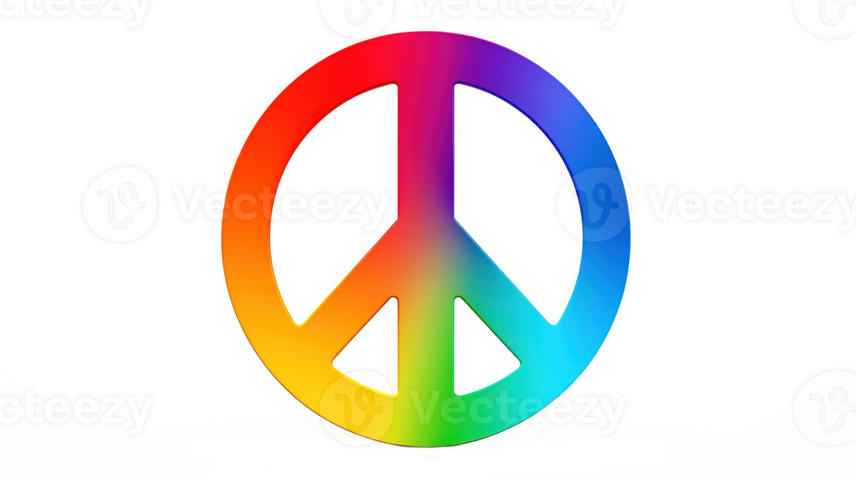 Colorful Peace Logo Isolated on the WhitColorful Peace Logo Isolated on Transparent png