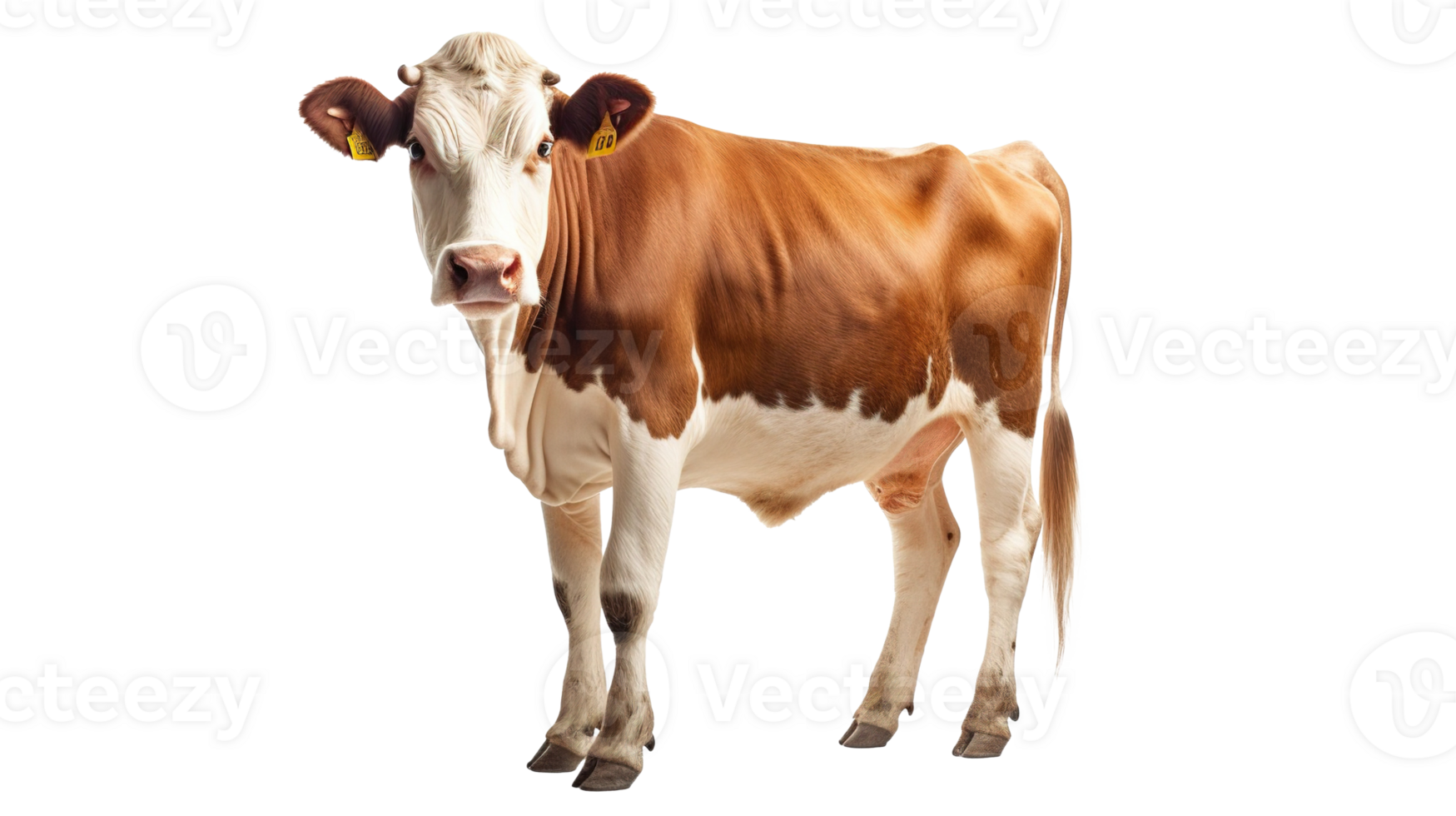 Realistic Cow on Transparent Ranch, Beef, and Milk Production png