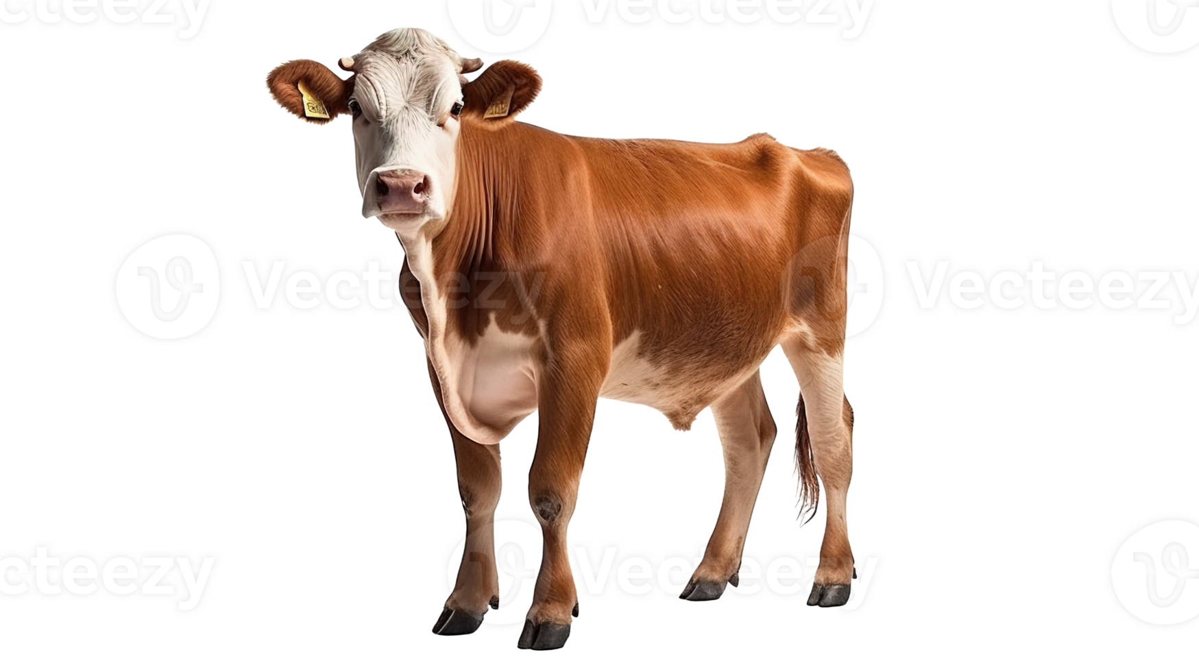 Cow Isolated on Transparent Farm Animal for Dairy Meat png