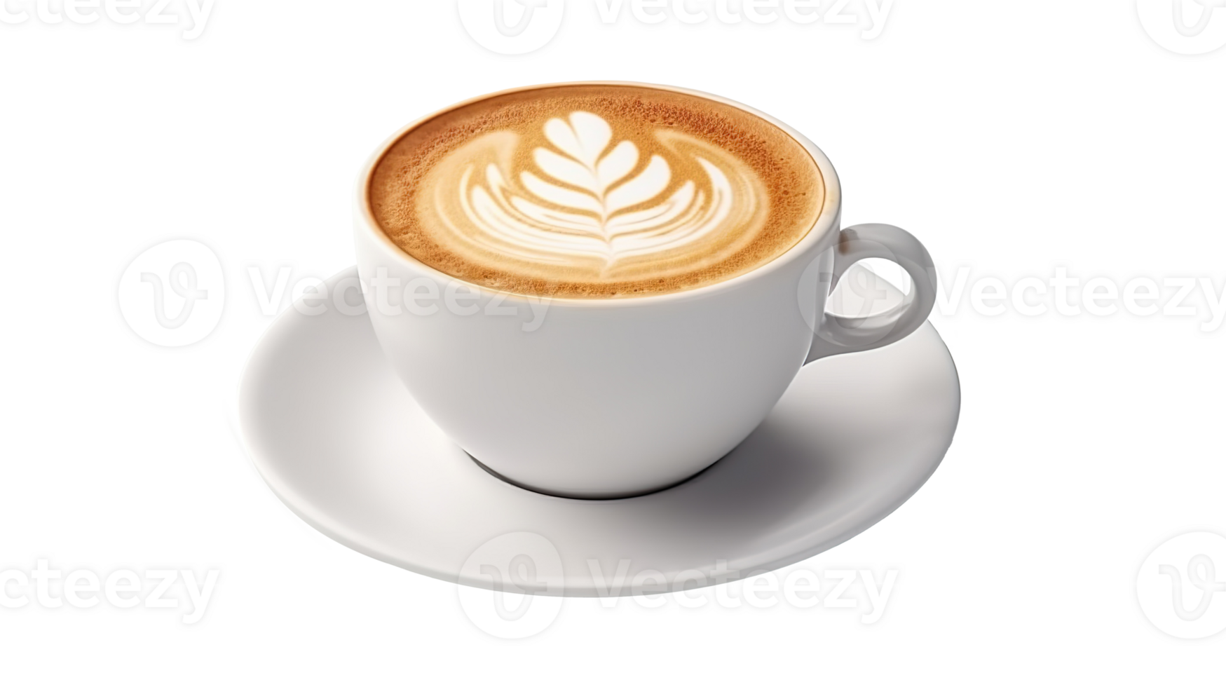 Cup of Creamy Latte Coffee on Transparent Warm Inviting Beverage png