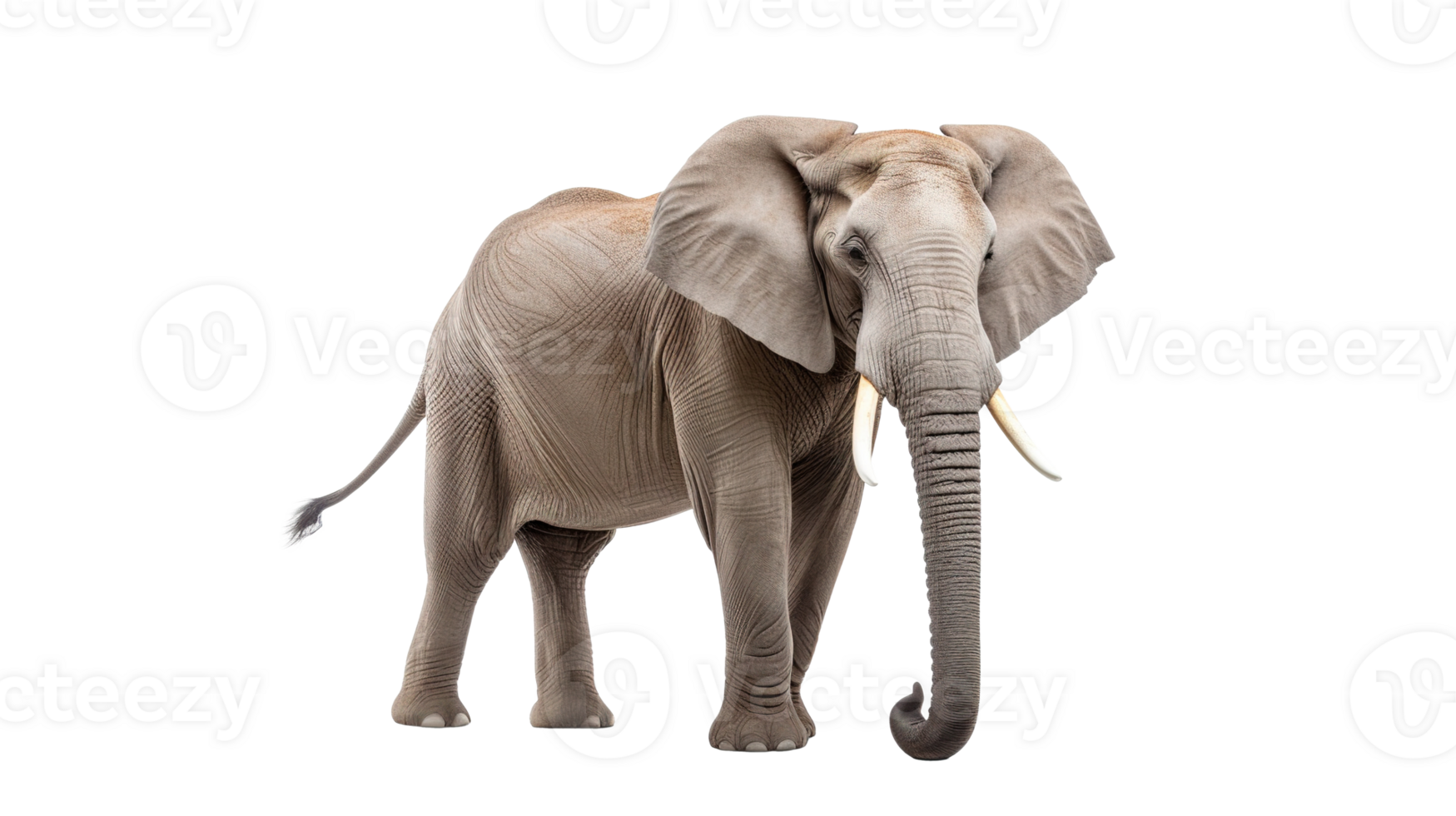Graceful Elephant on Transparent Background Environment Wildlife png