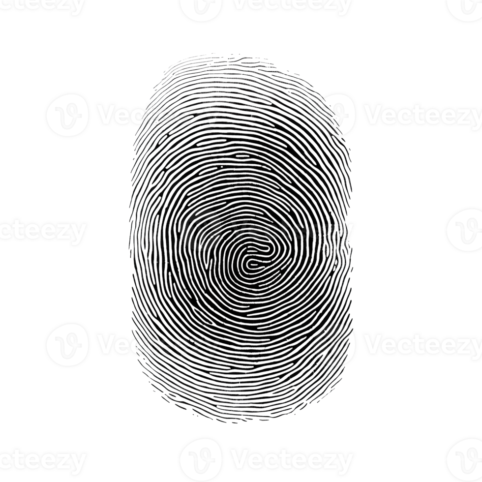 Biometric Fingerprint Icon on Cybersecurity Access Control png