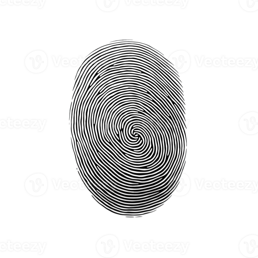 Fingerprint Scan Isolated on Transparent Background Security Privacy png
