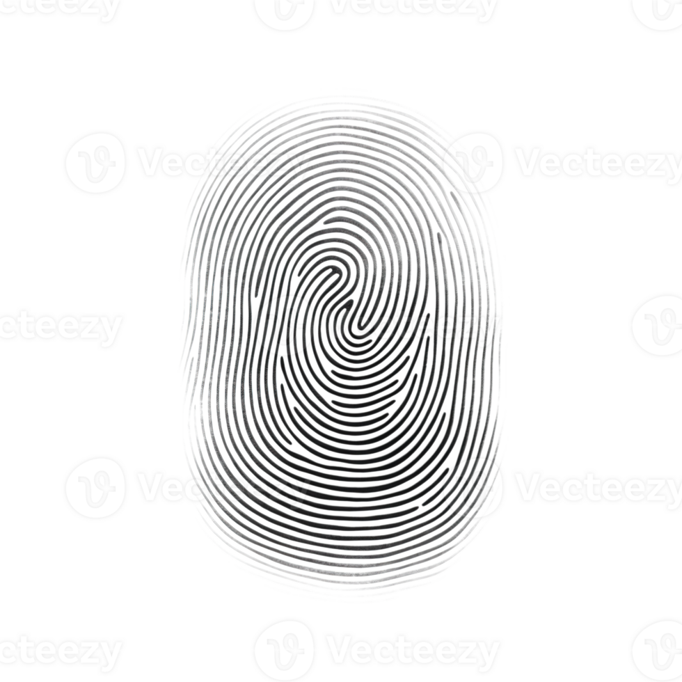 Fingerprint on Transparent Background. Security, Lock, Privacy png