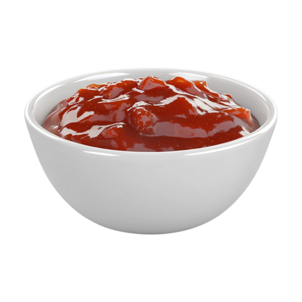 a bowl of ketchup on a transparent background png