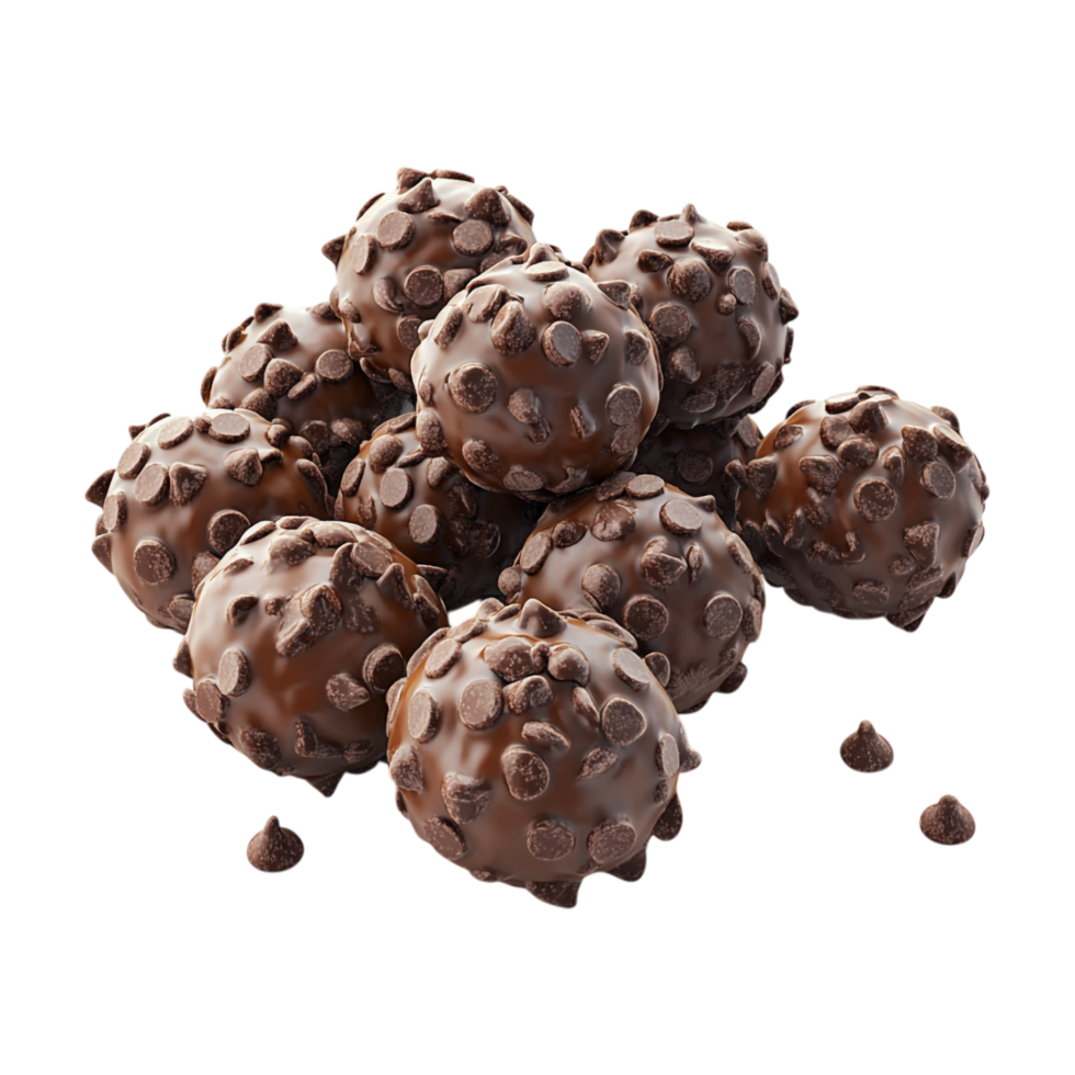 chocolate truffles on a transparent background png