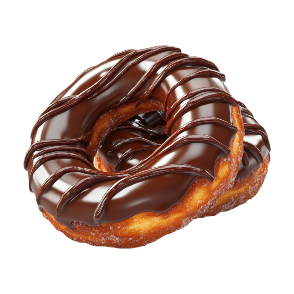 donuts with chocolate glaze on top of each other png