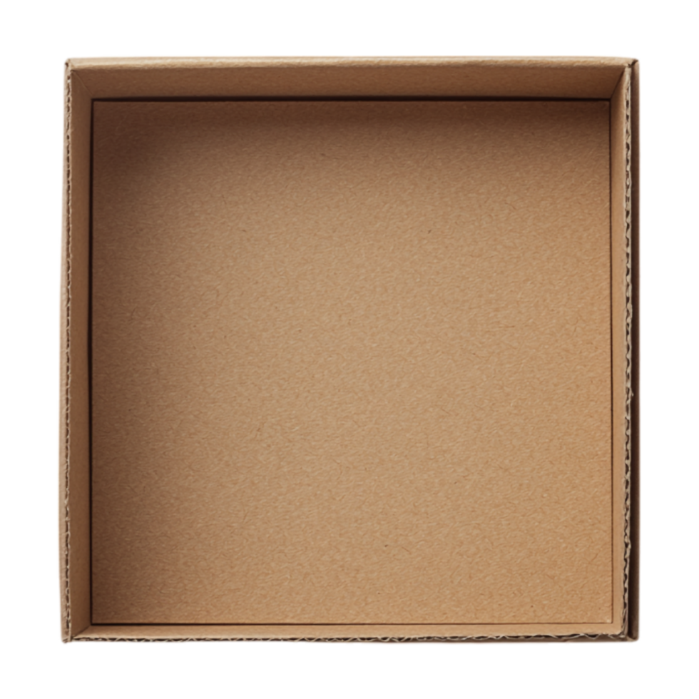 a cardboard box on a transparent background png