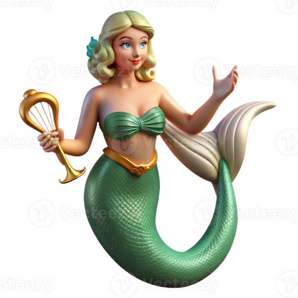 stunning abstract A seductive Siren luring sailors with her enchanting song, misty seascape cropped for authentic png