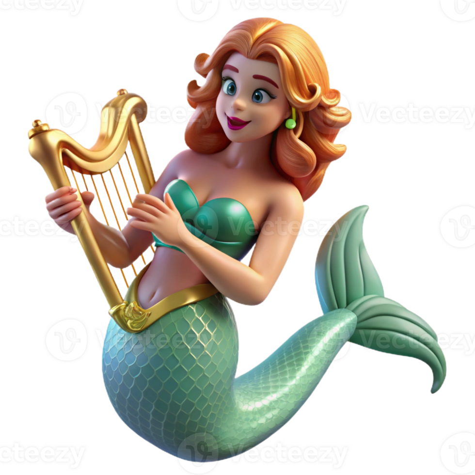 beautiful abstract A seductive Siren luring sailors with her enchanting song, misty seascape cropped for high quality png