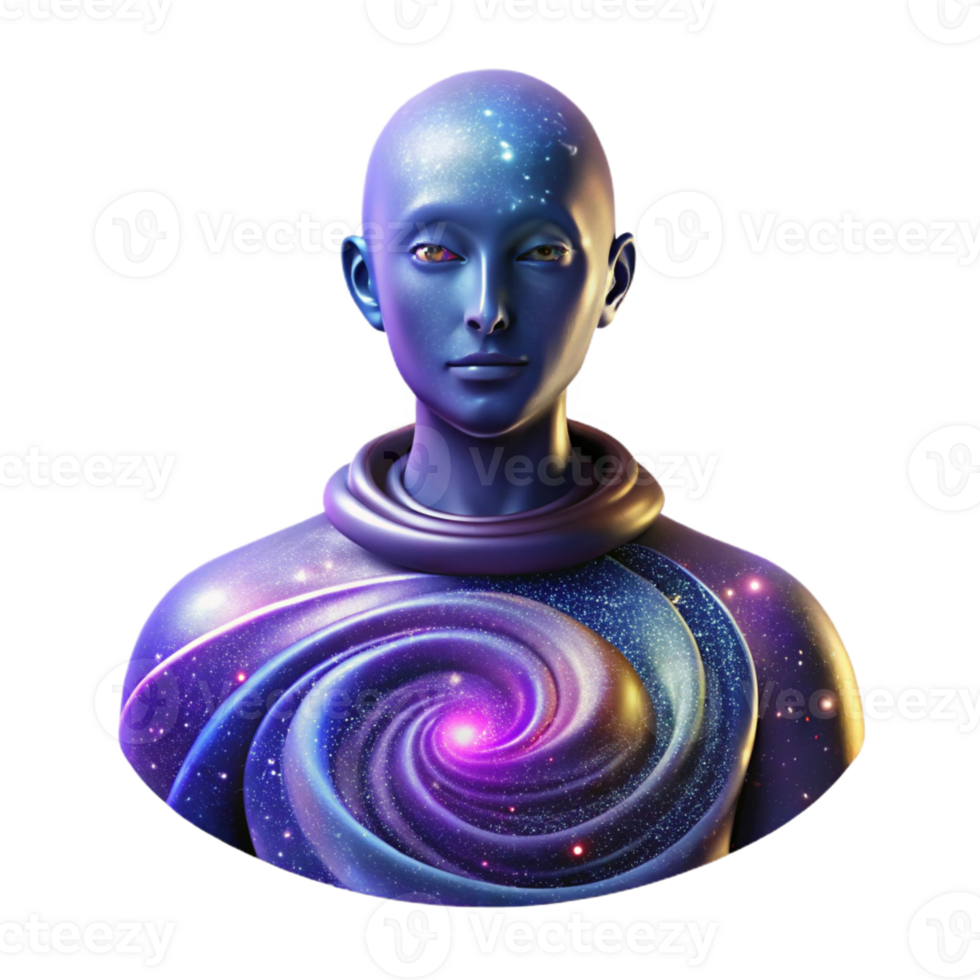 elegant creative Abstract Figure Swirls Portrait detailed png