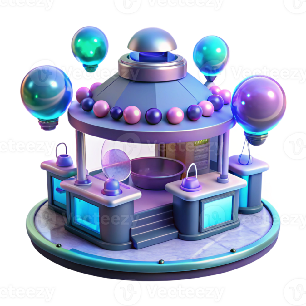 stunning artistic Futuristic Alien Marketplace Bustling Crowd detailed png