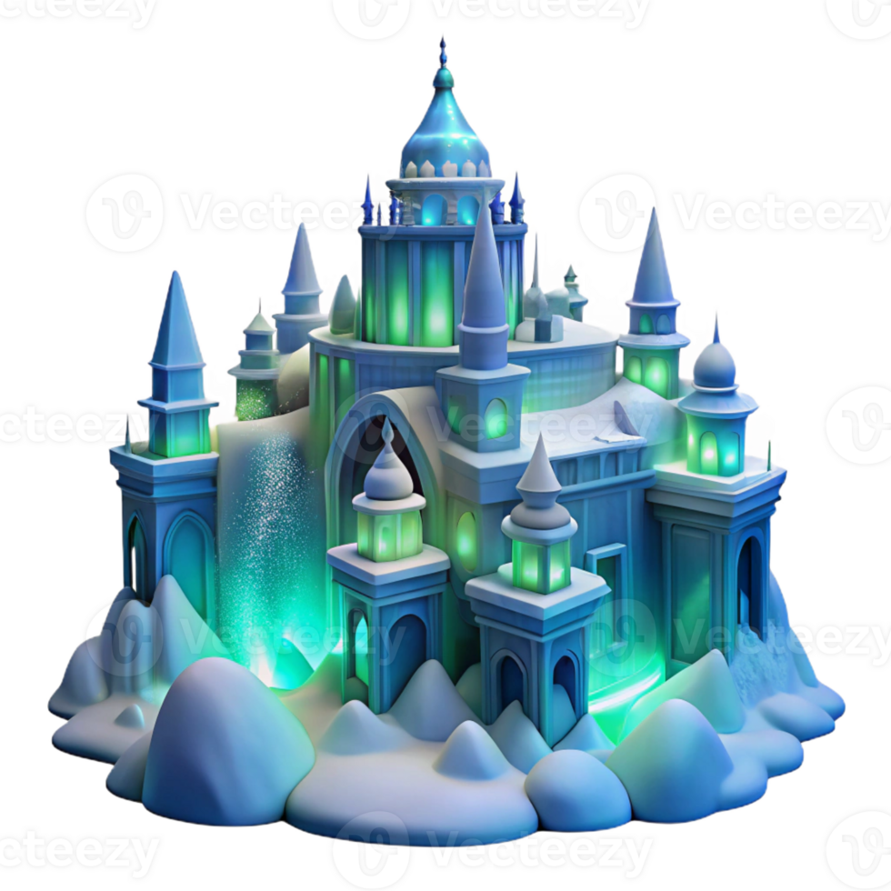 elegant traditional Frozen Palace Aurora Borealis Glow png