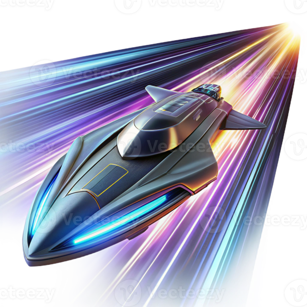 impressive artistic Sleek Futuristic Starship Warp Drive high quality png