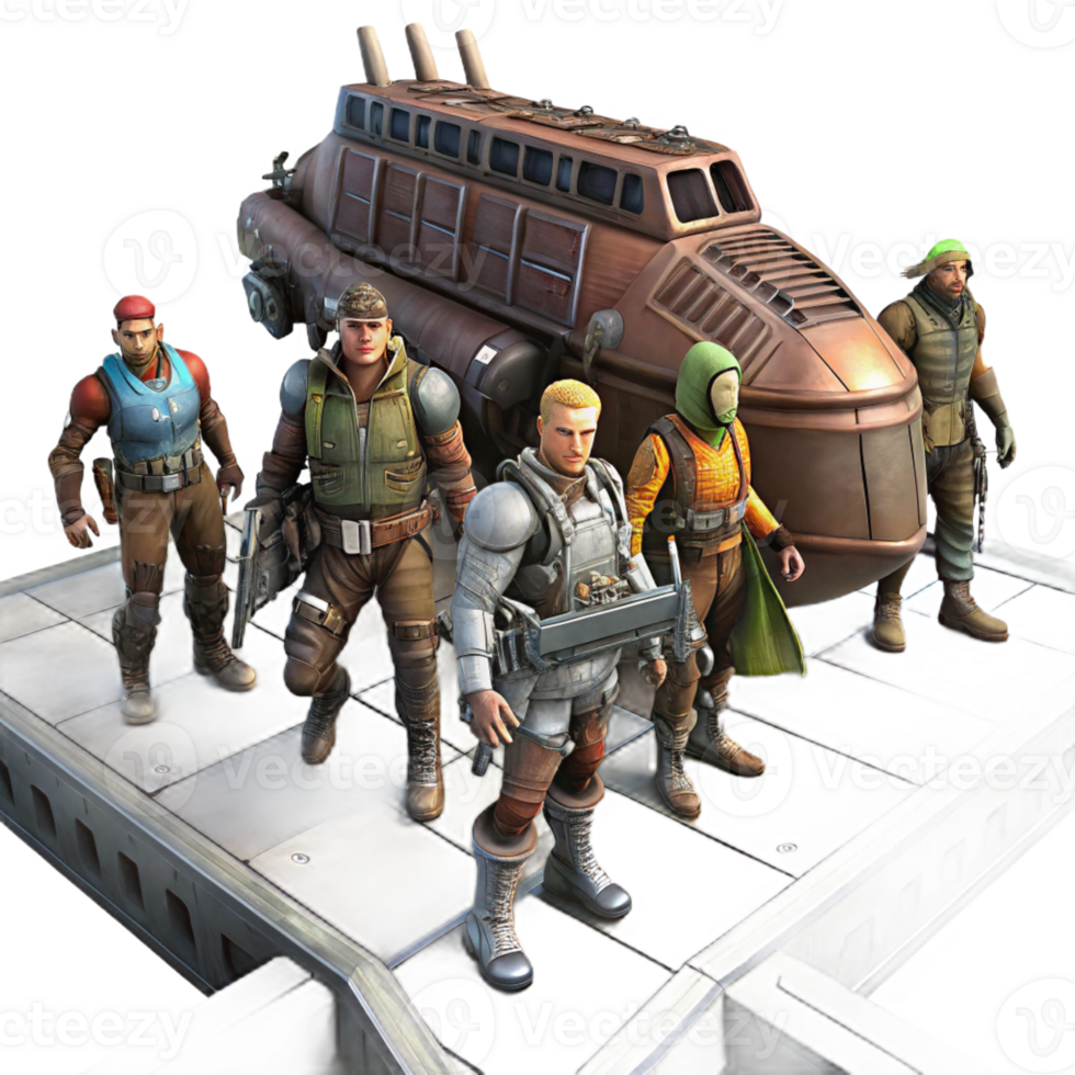 extraordinary traditional Space Pirates Rugged Clothing and Gear detailed png