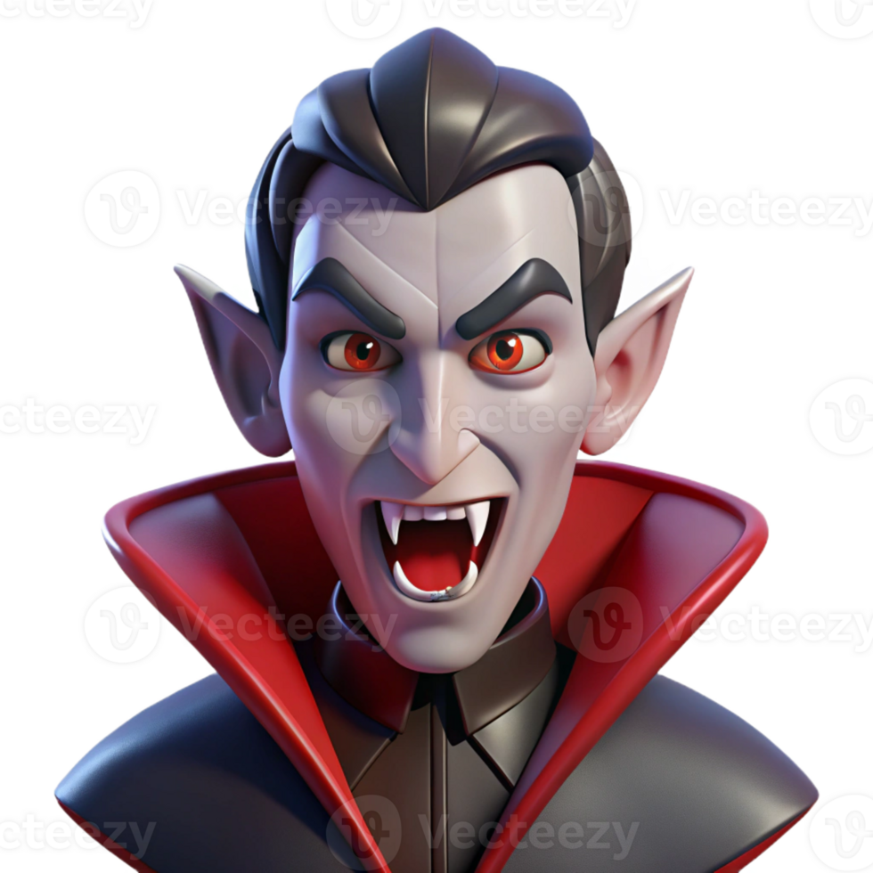 impressive abstract Portrait of a Seductive Vampire with Pier high resolution png