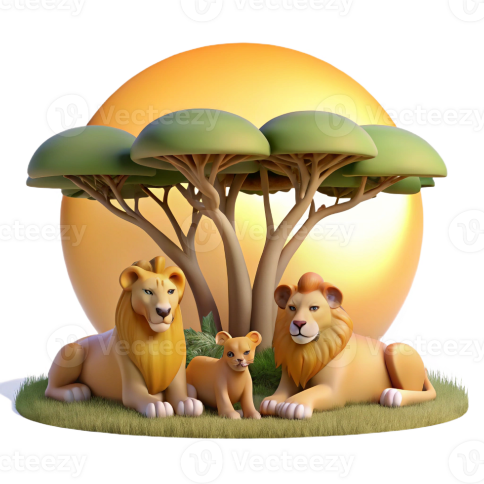 extraordinary rustic A Pride of Lions Resting Under the Shade Of exclusive png