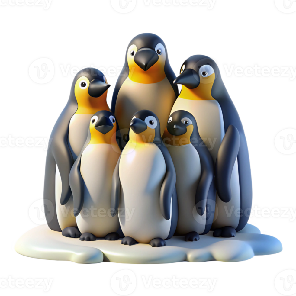 impressive traditional A Group of Emperor Penguins Huddled Togeth 4K png