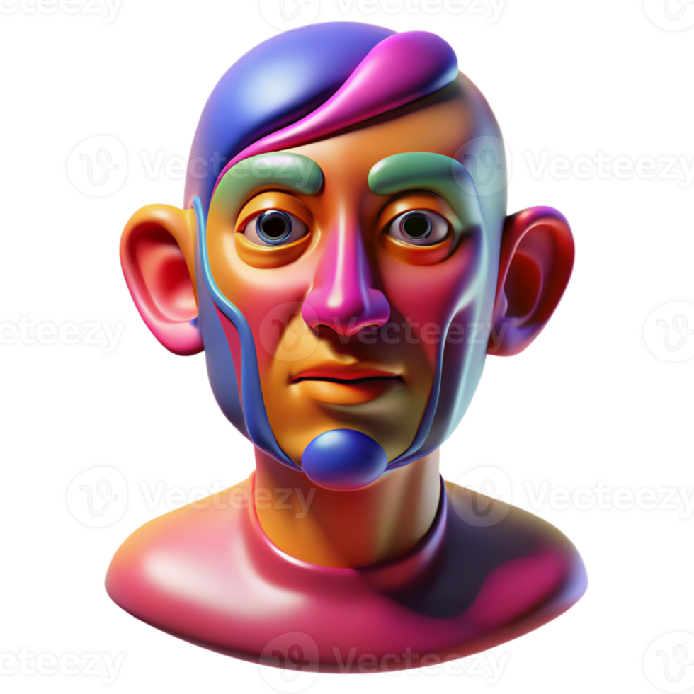 impressive abstract Abstract Human Face Expressionist Style original png