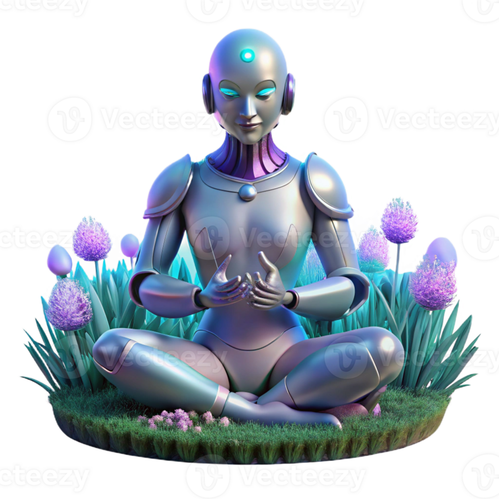 beautiful minimalist Cyborg with Iridescent Skin Glowing detailed png
