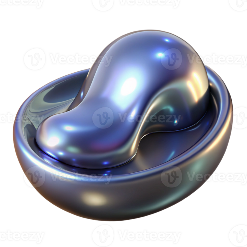 vibrant creative Mercury Flow Distorted Reflection authentic png