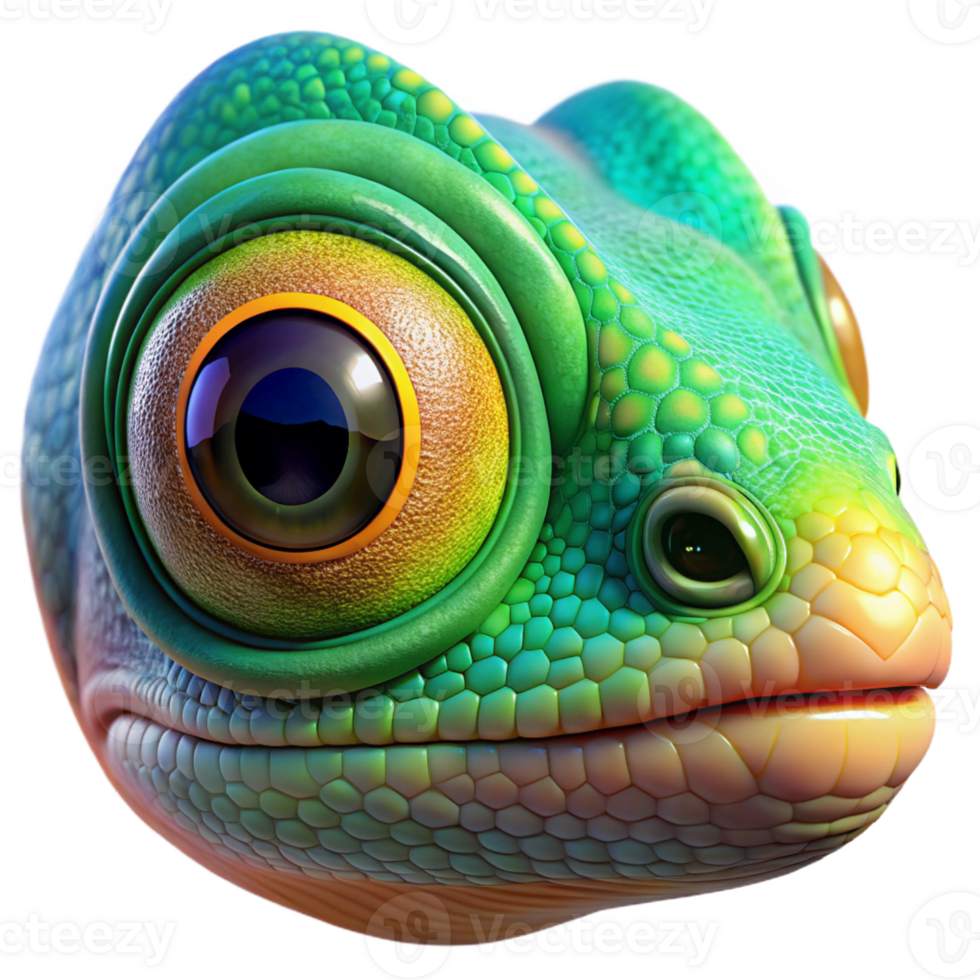 serene abstract Chameleon Eye Vibrant Close-up high quality png