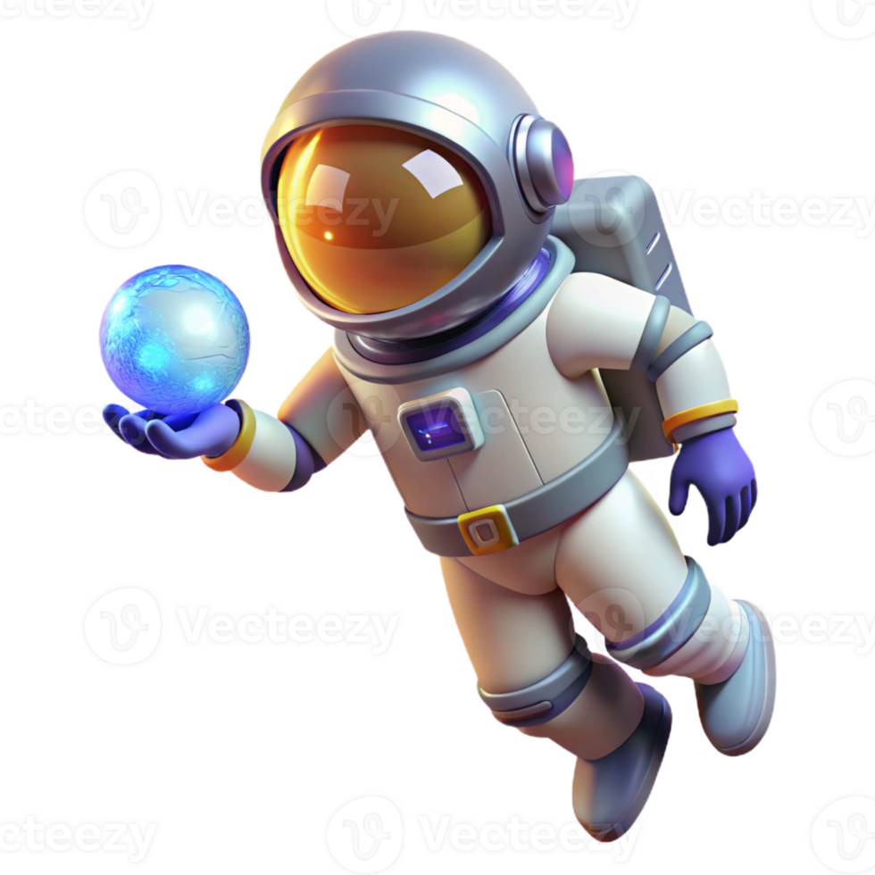 wonderful classic Astronaut in Space a Lone Figure 4K png