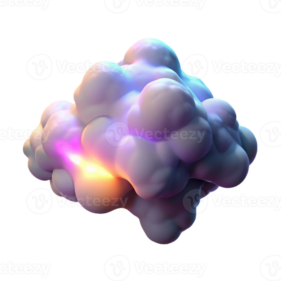 serene artistic Iridescent Smoke Cloud Billowing Swirls original png