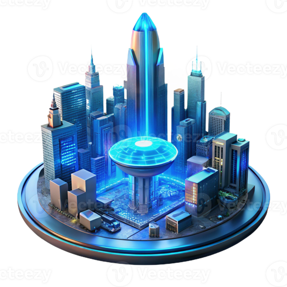 magnificent vintage Cyberpunk Metropolis Towering Structures high quality png