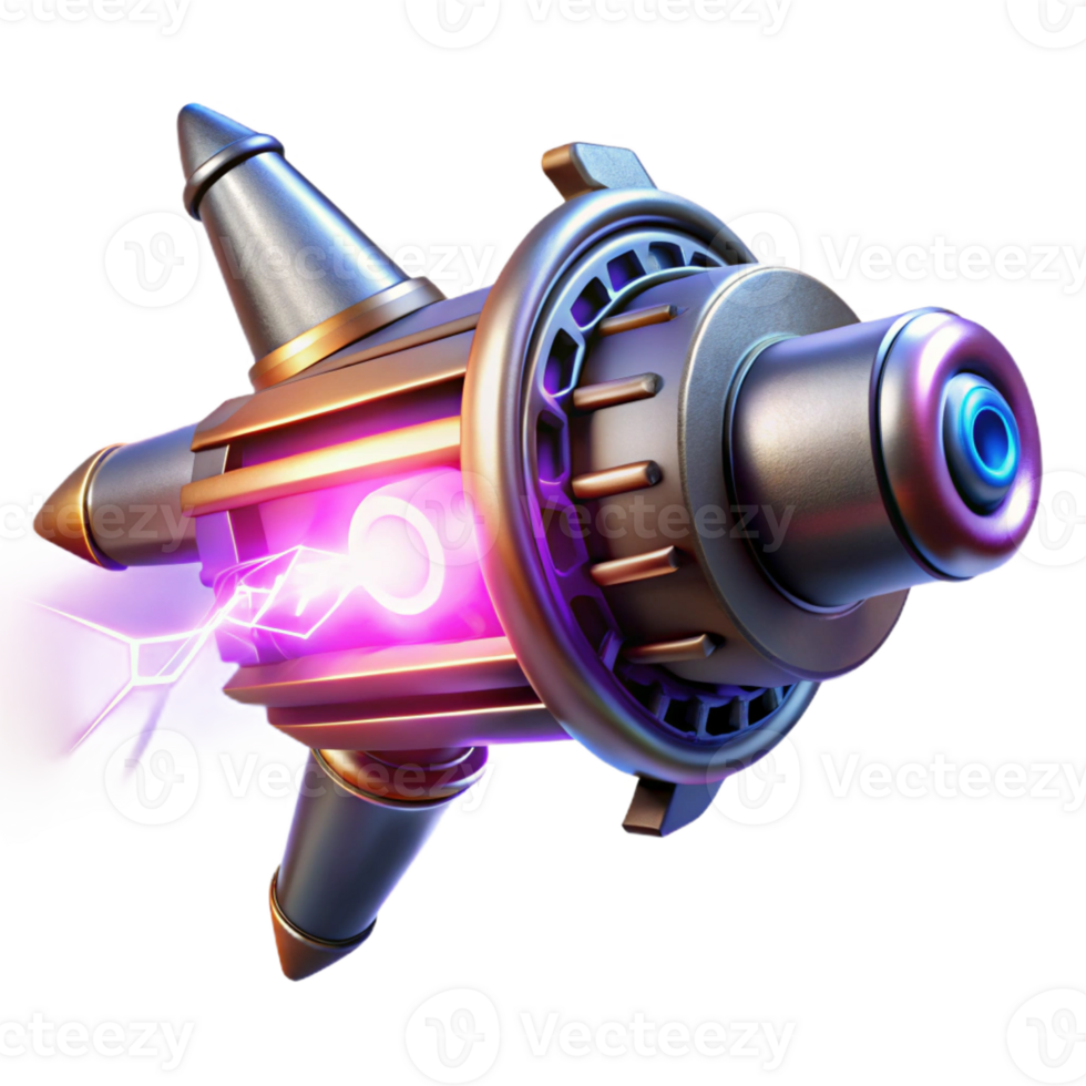 serene traditional A Powerful Energy Weapon Pulsing with V detailed png
