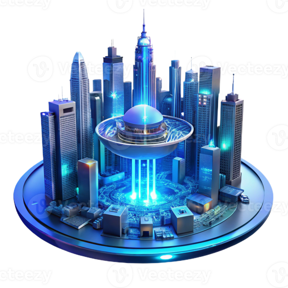 serene creative Cyberpunk Metropolis Towering Structures high quality png