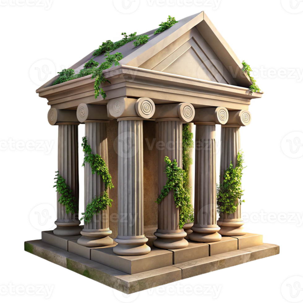 serene rustic An Ancient Roman Temple with Crumbling M genuine png