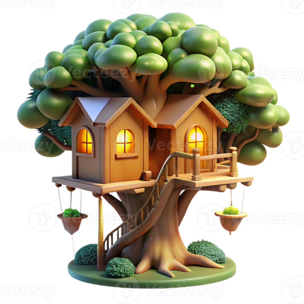 extraordinary artistic A Treehouse Built Into the Branches of A original png