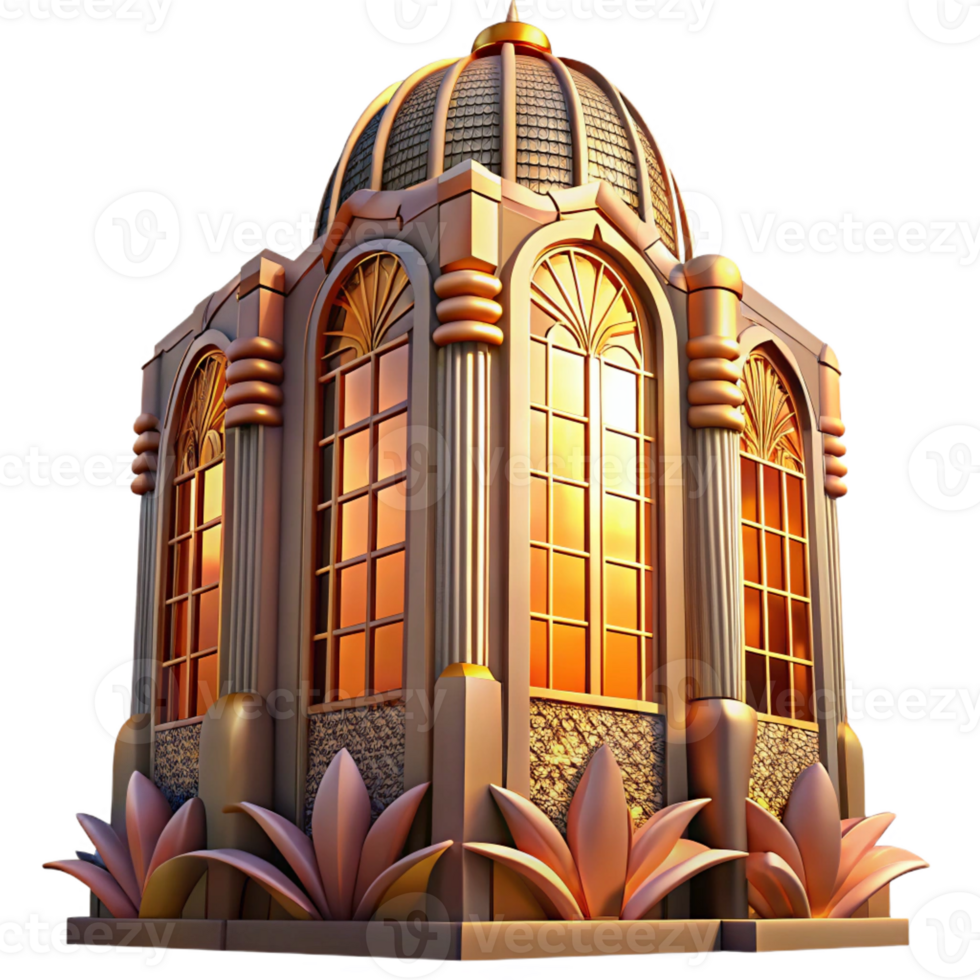 magnificent contemporary Art Nouveau Skyscraper Intricate Floral F detailed png