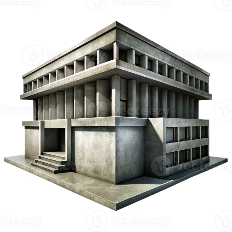 extraordinary minimalist A Brutalist Concrete Library Harsh Shado genuine png