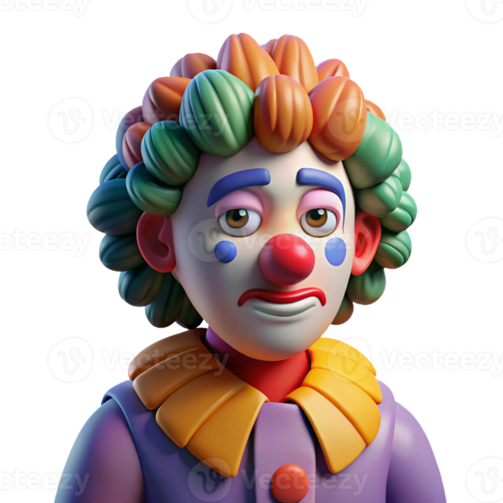 magnificent modern Portrait of a Clown with Exaggerated Makeu genuine png