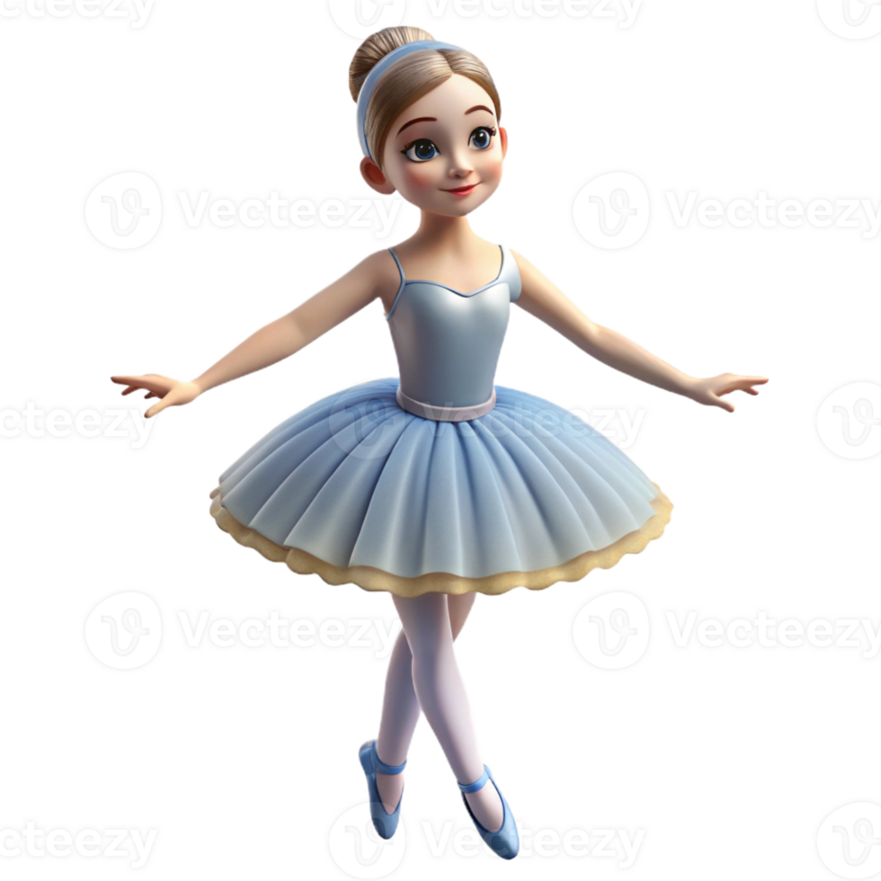 vibrant modern Portrait of a Ballerina in a Tutu Posing authentic png