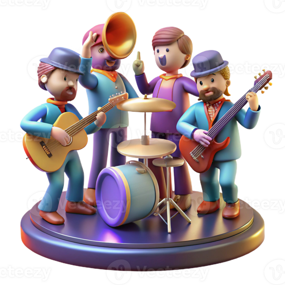 stunning abstract A Whimsical Band of Traveling Musicians Pl genuine png