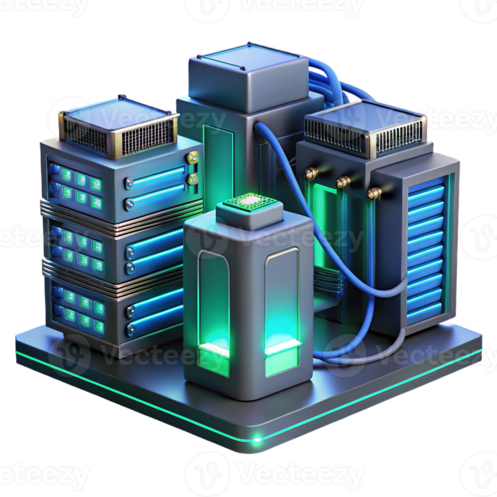 wonderful abstract A Futuristic Server Room with Rows of Glo high quality png