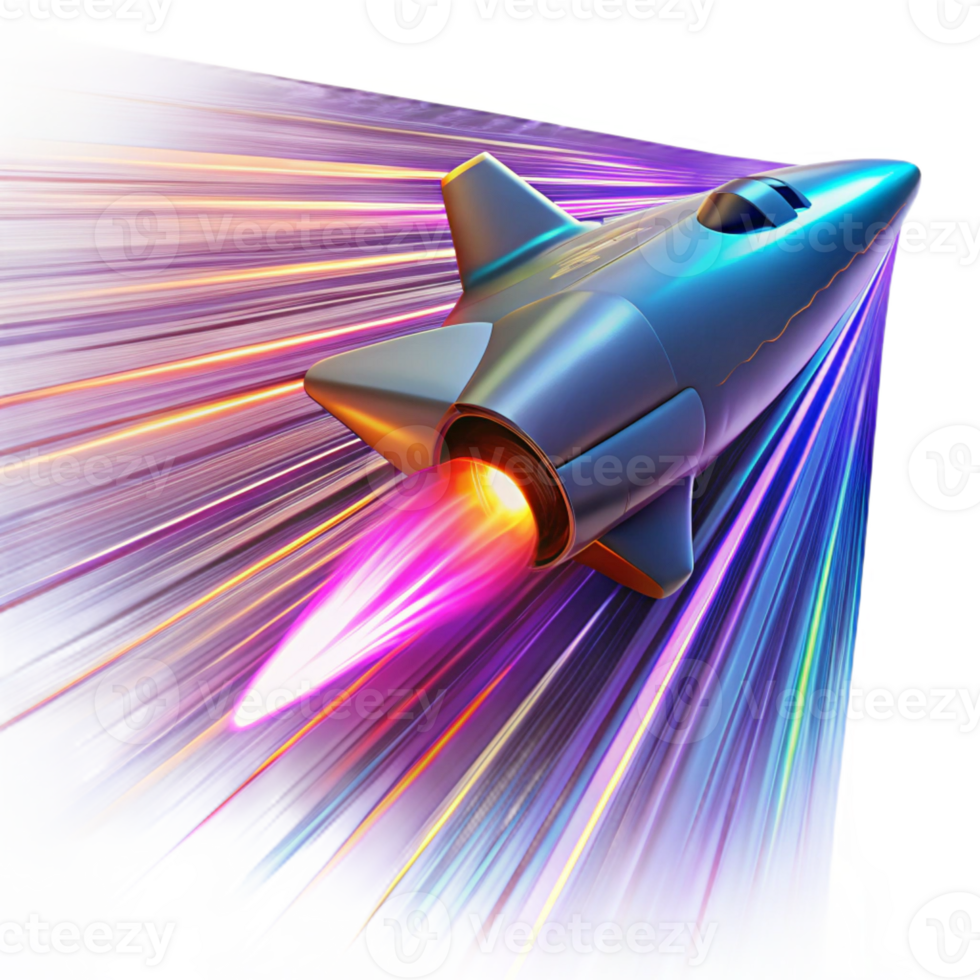 stunning contemporary A Sleek Spaceship Warping Through Hyper premium png