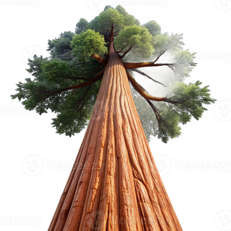 serene creative A Giant Sequoia Tree Reaching Towards the S exclusive png