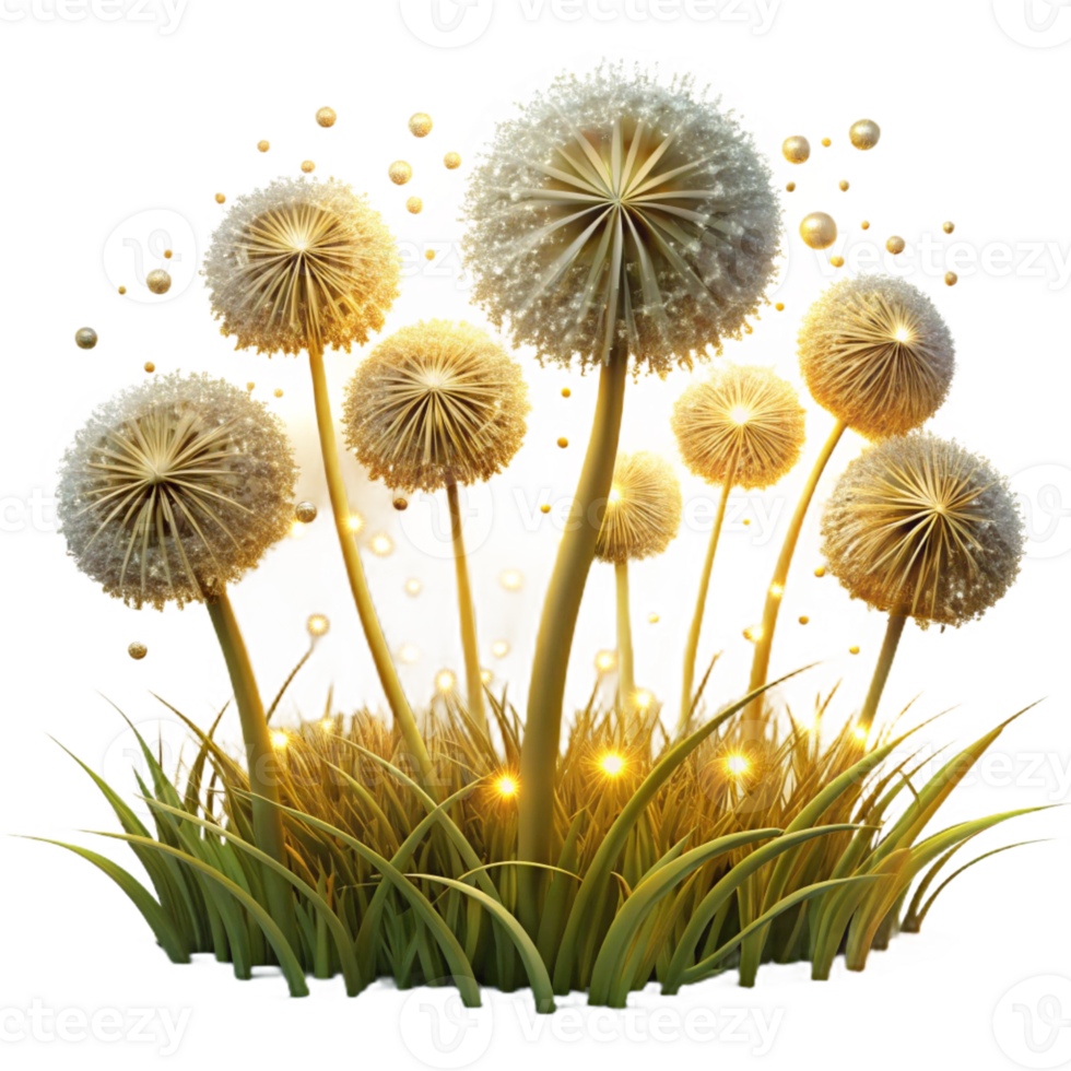 stunning traditional A Field of Floating Dandelion Seeds Illum high quality png