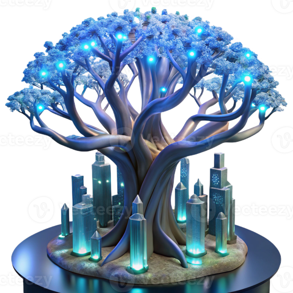 extraordinary vintage A Giant Bioluminescent Tree Its Branch high quality png